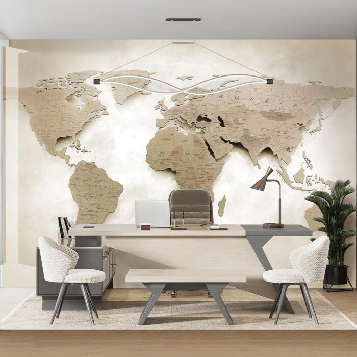 World Map Wallpaper, Wallpaper for Office