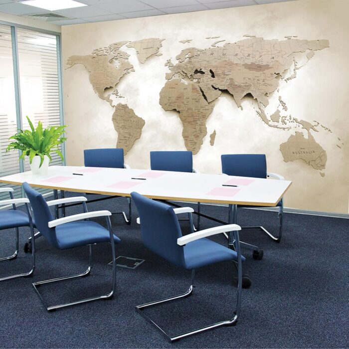 World Map Wallpaper, Wallpaper for Office