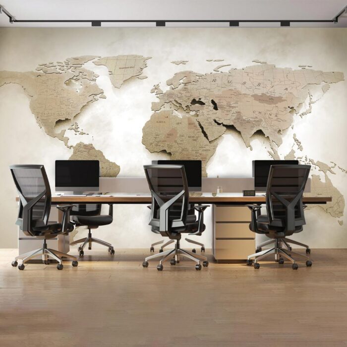 World Map Wallpaper, Wallpaper for Office