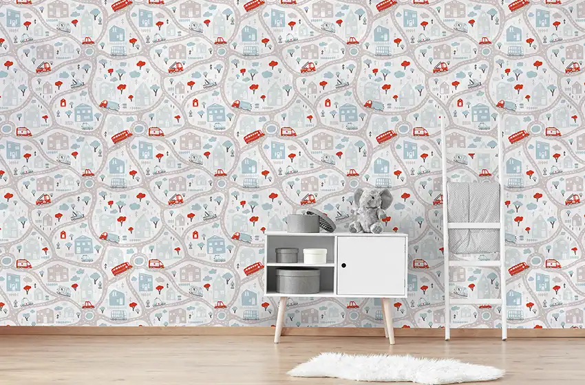 wallpaper nursery room kids under 3 years